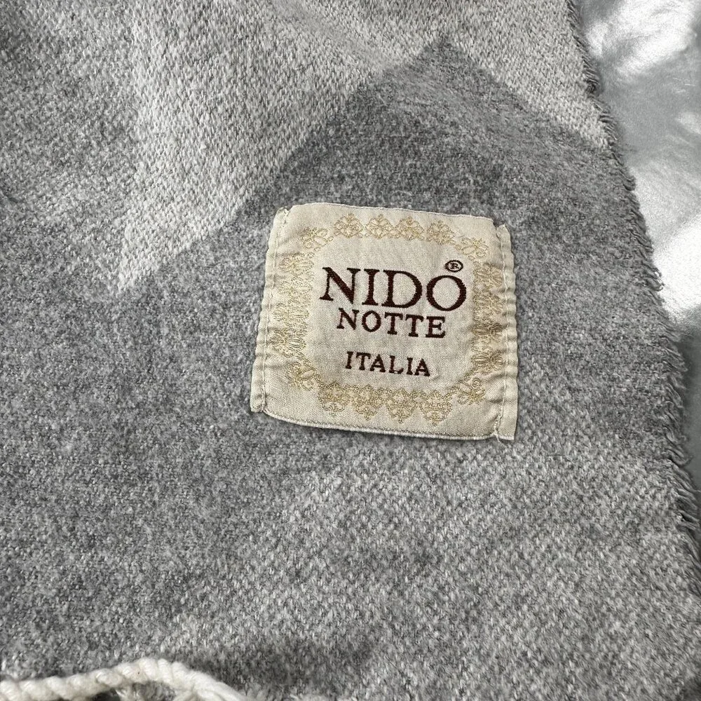 Nido Notte Italia Throw Blanket Shawl Italy Tassel Wrap Oversized Fringed Soft - Picture 5 of 12